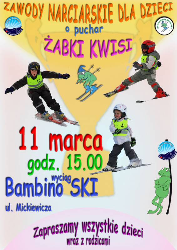 Zawody narciarskie dla dzieci o Puchar Żabki Kwisi                                                                              