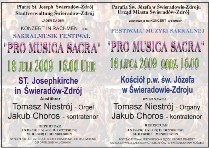18.07.09 - Koncert w ramach Festiwalu Muzyki Sakralnej Pro Musica Sakra