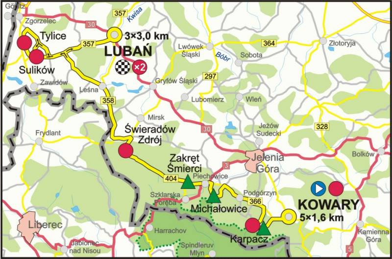21.05.  - Bałtyk - Karkonosze Tour - czasowe wyłączenie ulic                                                                    