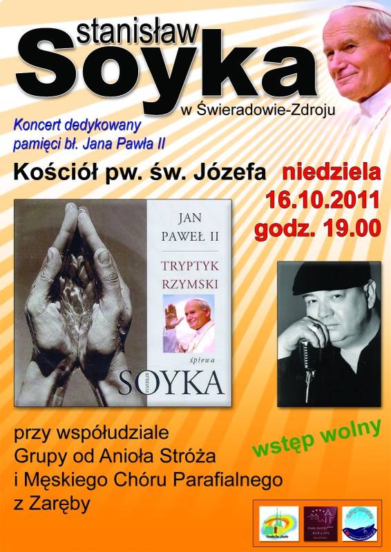 16.10. - Tryptyk Rzymski - koncert Stanisława Soyki