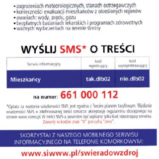 SMS -owy system powiadamiania - ZAPISZ SIĘ                                                                                      