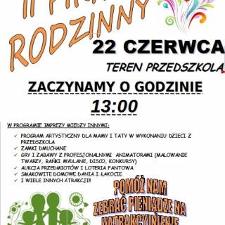 22.06. - II PIKNIK RODZINNY w Przedszkolu