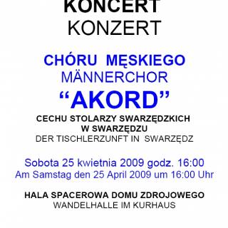 Koncert Chóru męskiego &quot;AKORD&quot; ze Swarzędza