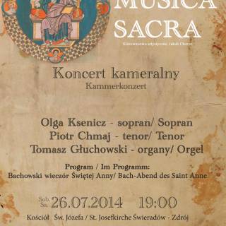 Koncert kameralny Pro Musica Sakra