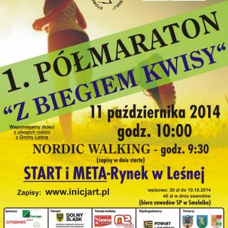 1. Półmaraton Z BIEGIEM KWISY w Leśnej