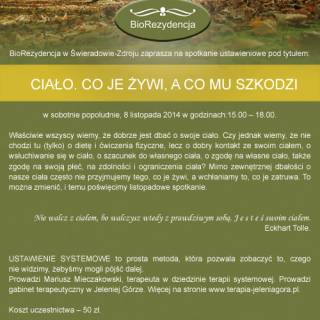 Ciało. Co je żywi. A co mu szkodzi. - Ustawienia w BioRezydencji