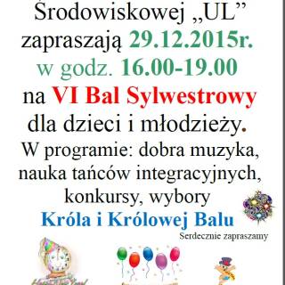 VI Bal Sylwestrowy dla dzieci i młodzieży