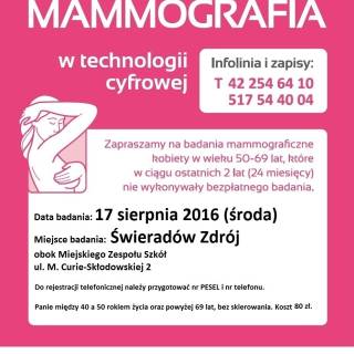 badanie MAMMOGRAFICZNE