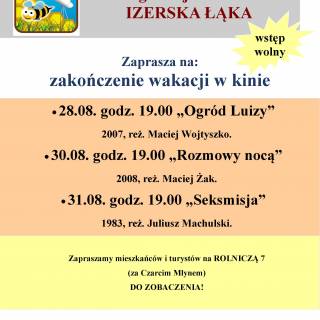 ZAPRASZAMY DO KINA na IZERSKIEJ ŁĄCE