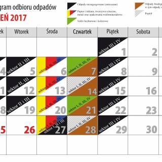 Harmonogramy odbioru odpadów na rok 2017