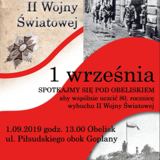 1 września 2019 r. SPOTKAJMY SIĘ POD OBELISKIEM