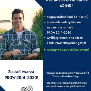 ZOSTAŃ TWARZĄ PROW 2014-2020 - KONKURS ARiMR