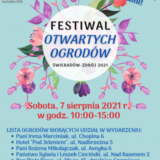 Festiwal Otwartych Ogrodów Świeradów-Zdrój 2021