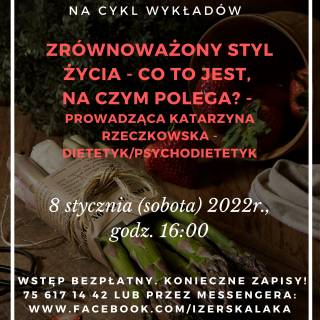 &quot;Izerska Łąka&quot; zaprasza na wykład &quot;Zrównoważony styl życia - co to jest, na czym polega?&quot;