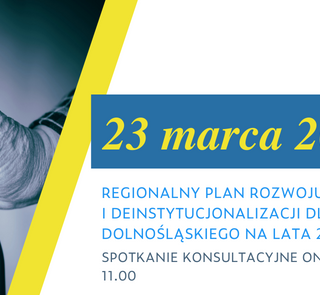 23.03.2023 spotkanie online | Regionalny Plan Rozwoju Usług Społecznych i Deinstytucjonalizacji na Dolnym Śląsku