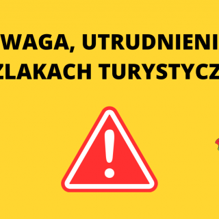 UWAGA TURYŚCI, UTRUDNIENIA NA NIEBIESKIM SZLAKU NA SĘPIĄ GÓRĘ