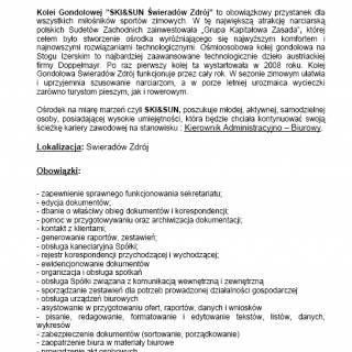 PRACA dla Kierownika Administracyjno – Biurowego