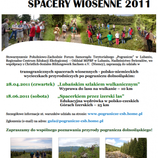 Transgraniczne spacery wiosenne - weź udział!!                                                                                  