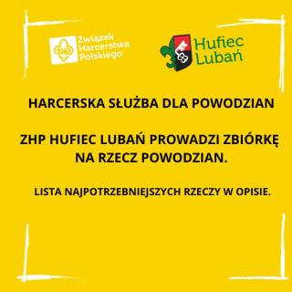 HUFIEC LUBAŃ PROWADZI ZBIÓRKĘ DLA POWODZIAN