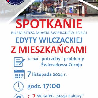 SPOTKANIE BURMISTRZA MIASTA ŚWIERADÓW-ZDRÓJ Z MIESZKAŃCAMI.