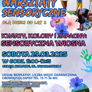 WARSZTATY SENSORYCZNE DLA DZIECI OD LAT 3 