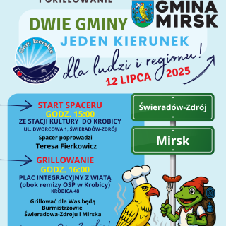 DWIE GMINY JEDEN KIERUNEK - WSPÓLNE WĘDROWANIE I GRILLOWANIE