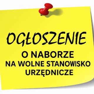 NABÓR NA WOLNE STANOWISKO URZĘDNICZE