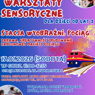 WARSZTATY SENSORYCZNE DLA DZIECI OD LAT 3
