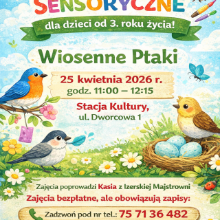 ZAJĘCIA SENSORYCZNE DLA DZIECI - WIOSENNE PTAKI