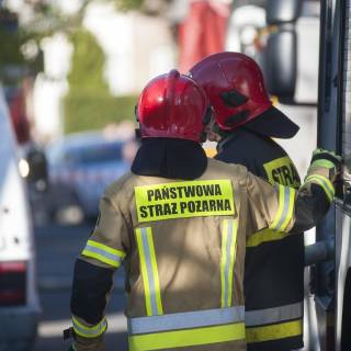 Ćwiczenia strażaków>