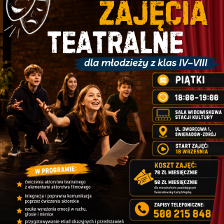 Stacja Kultury zaprasza: sekcja teatralna dla młodzieży