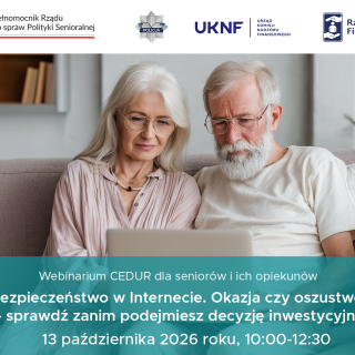 „Bezpieczeństwo w Internecie. Okazja czy oszustwo – sprawdź zanim podejmiesz decyzję inwestycyjną” - bezpłatne szkolenie dla sen>