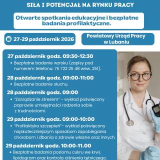 Zdrowie na start! Bezpłatne badania i spotkania edukacyjne w Lubaniu!>